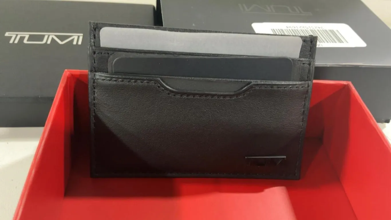 Tumi Leather Card Case with ID Window