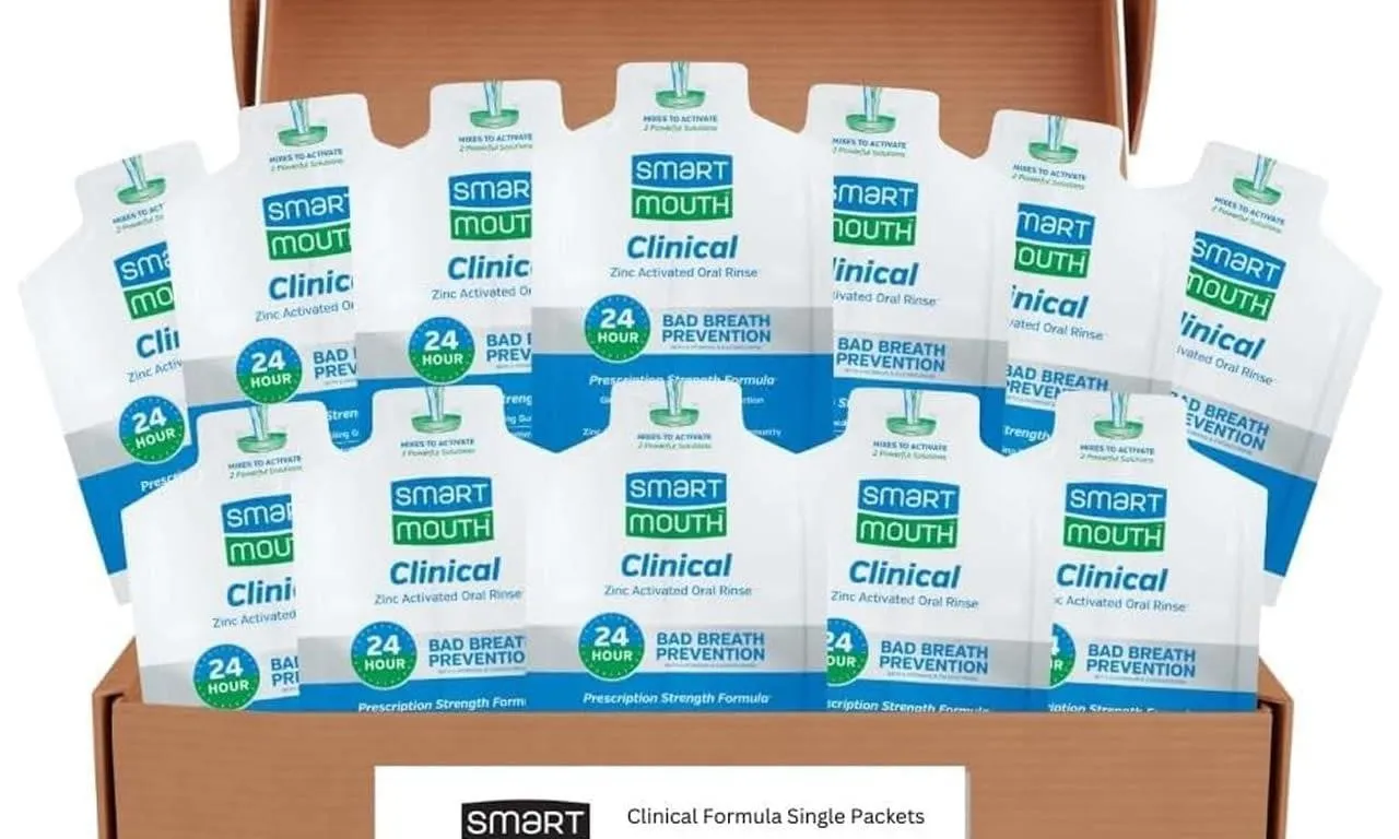 SmartMouth Clinical Zinc Mouthwash 0.68oz 50ct