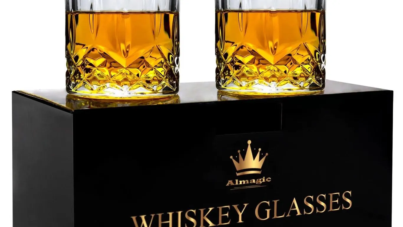 Almagic Crystal Whiskey Glasses 10oz 2pk