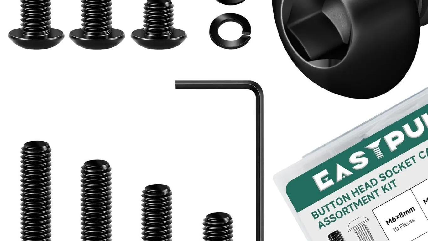 Eastpuk M6 Button Head Socket Screw Assortment Kit