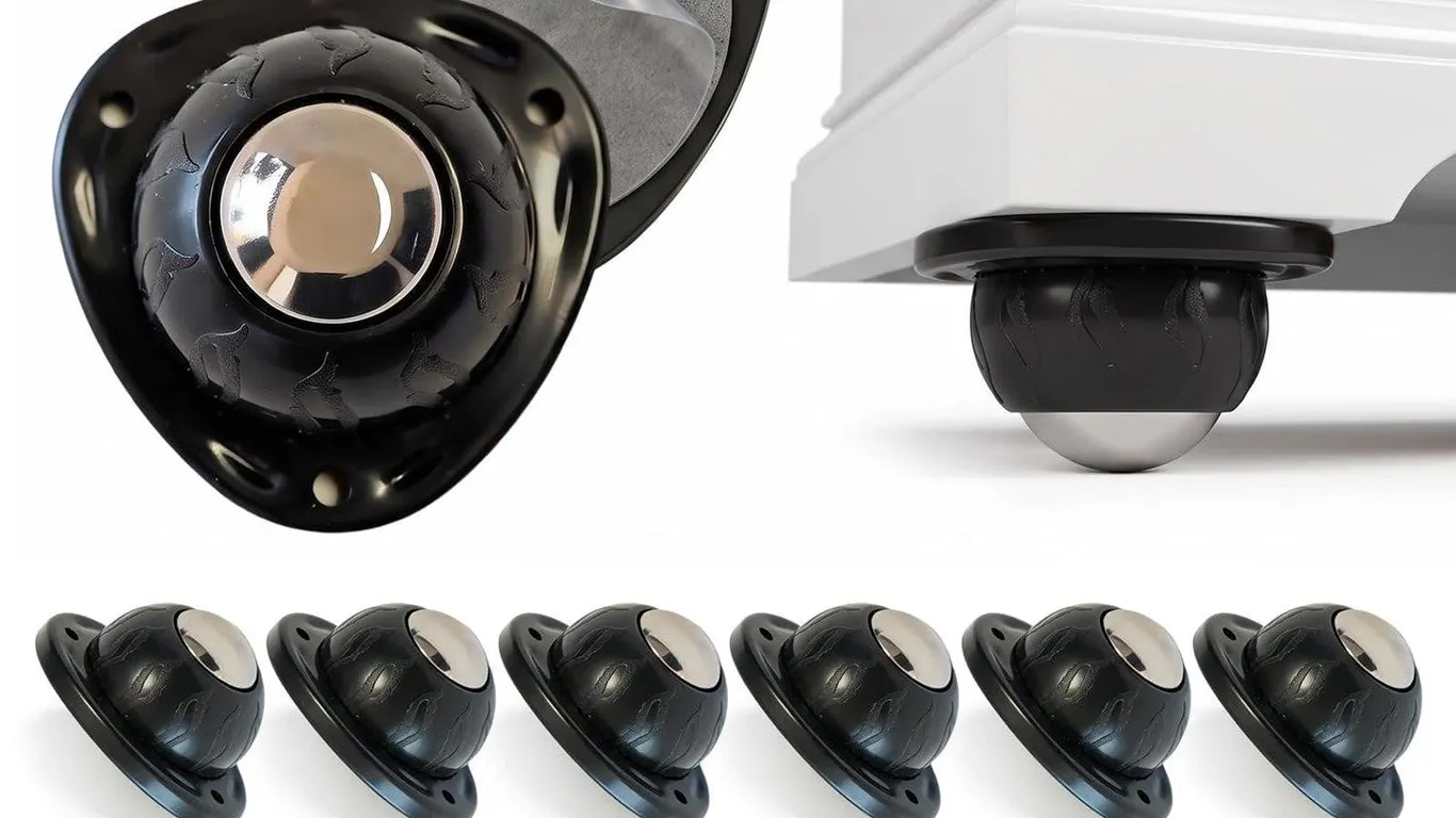 Zerobe Self Adhesive Swivel Ball Casters 12pk
