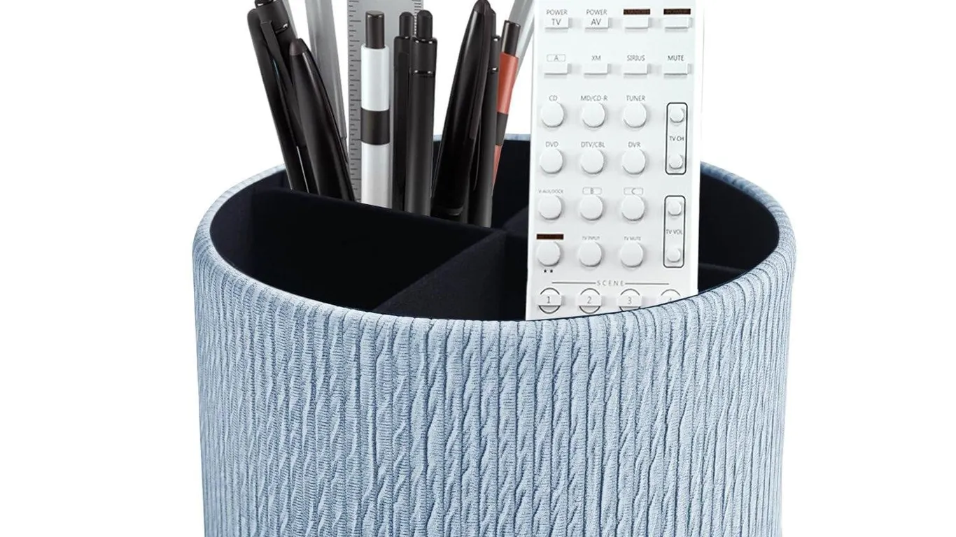 Lvkjafaz Round 360 Degree Spinning Desk Organizer