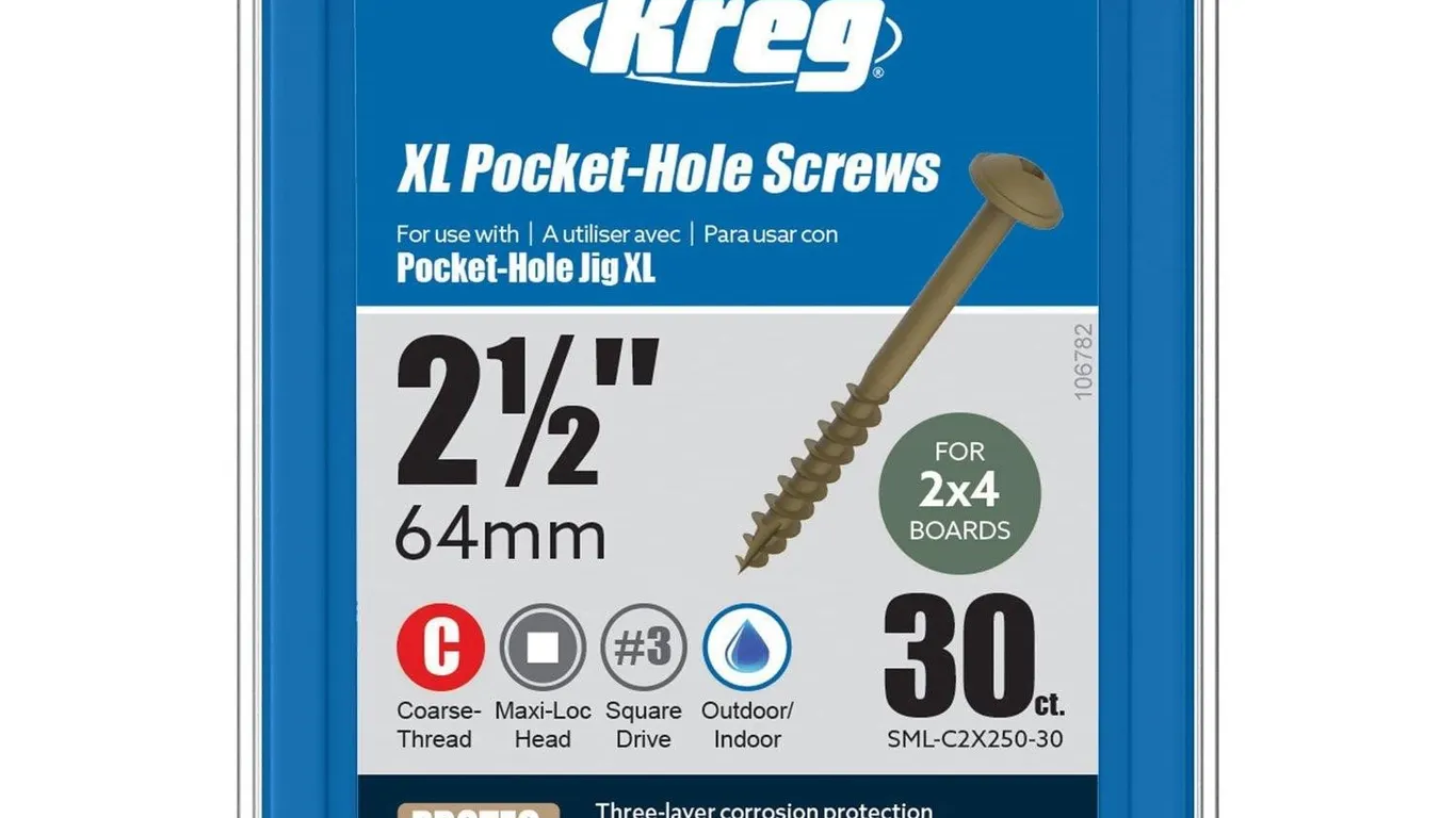 Kreg 2-12 Inch Pocket-Hole Screws 30ct