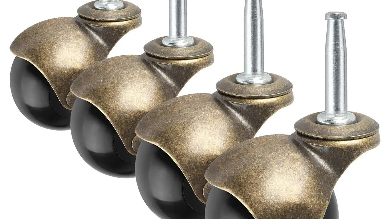 Apllamo 2 Brass Ball Casters 1000lb Capacity 4pk