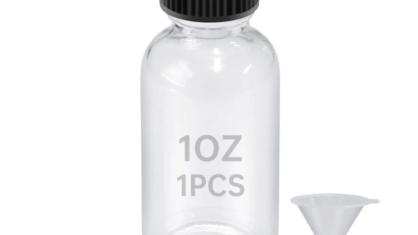 Reujihxy 1oz Glass Bottles Boston Dispensing Jar