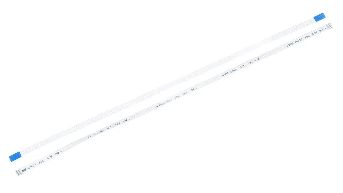 Uxcell 8 Pin Flat Flexible Cable 0.5mm 250mm 5pk