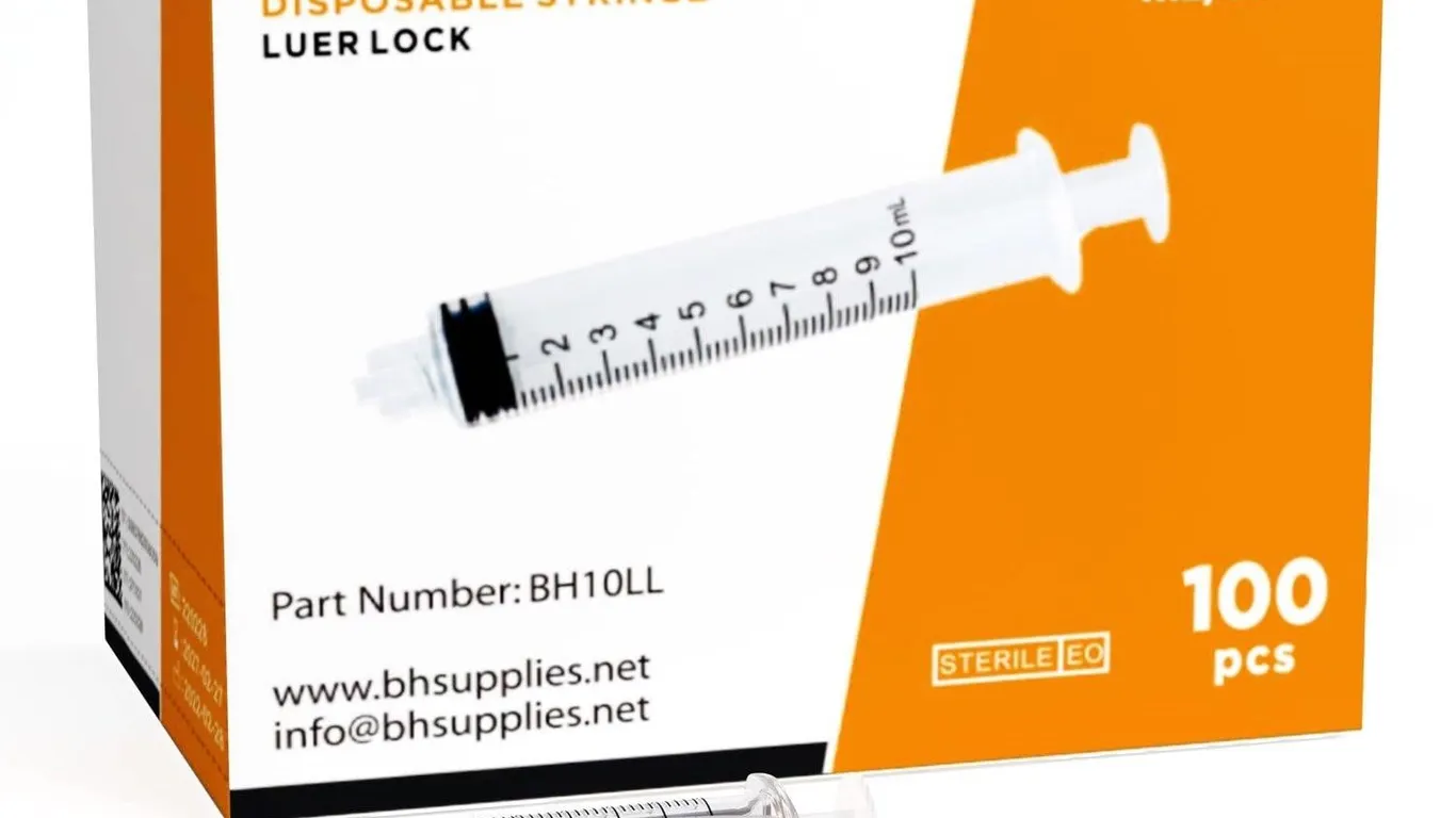 Bh Supplies Luer Lock Syringes 10ml 100ct