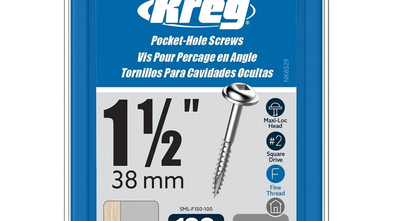 Kreg Zinc Pocket-Hole Screws 1-12 Inch 100ct