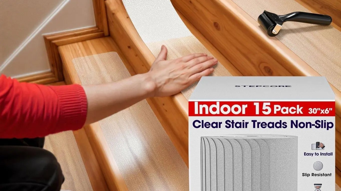 Stepcore Clear Non Slip Stair Treads 30x6 15pk