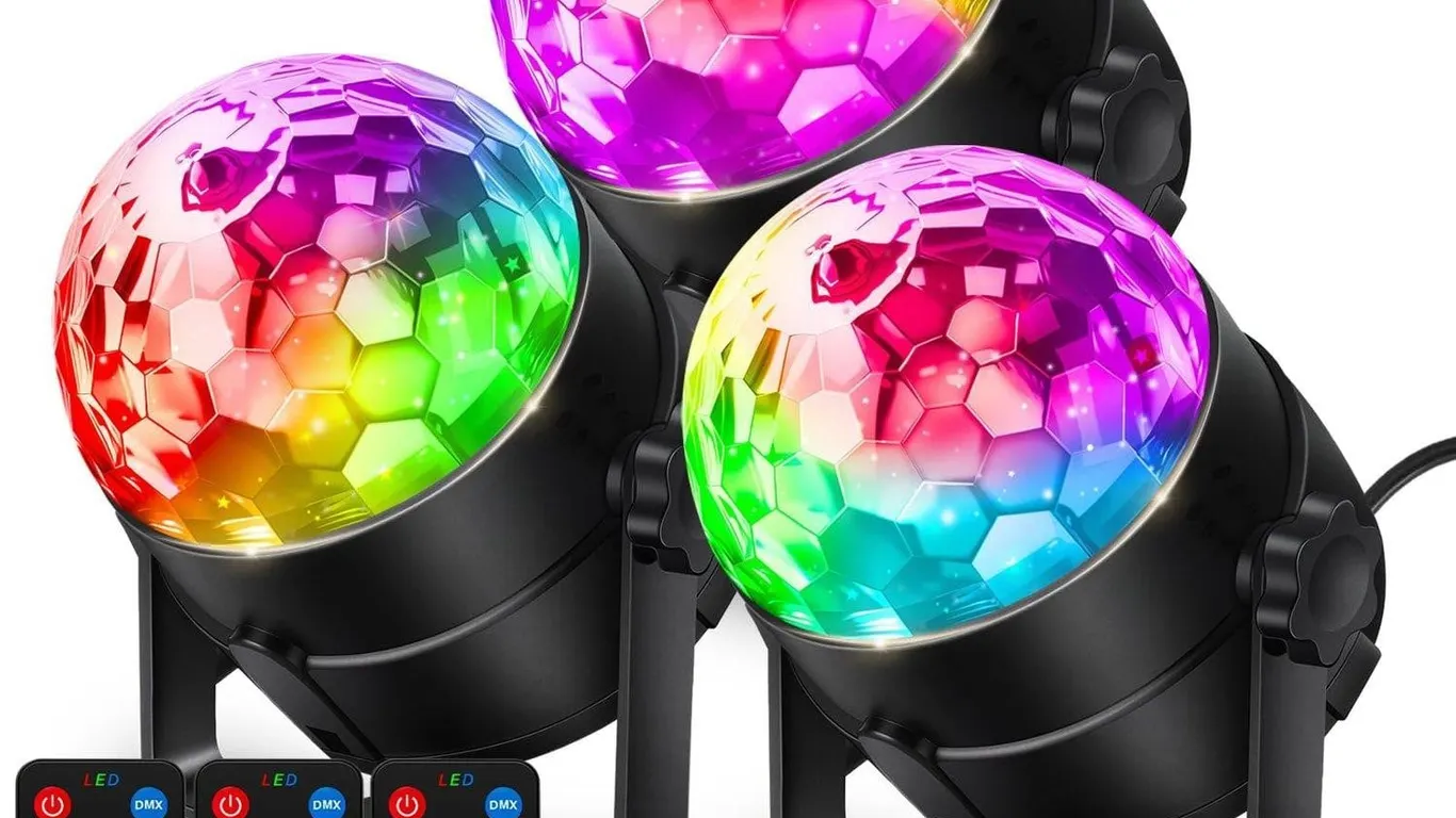 Nequare Disco Ball Party Lights 3pk