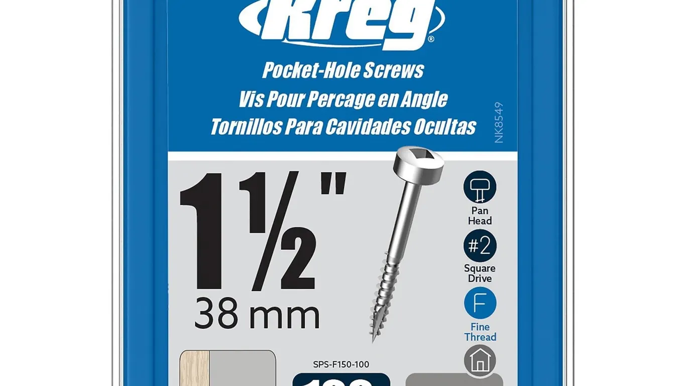 Kreg Zinc Pocket-Hole Screws 1.5-inch 100ct