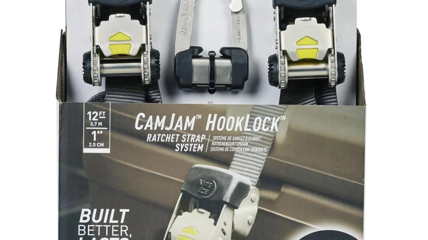 Nite Ize CamJam HookLock Ratchet Straps Small 2pk