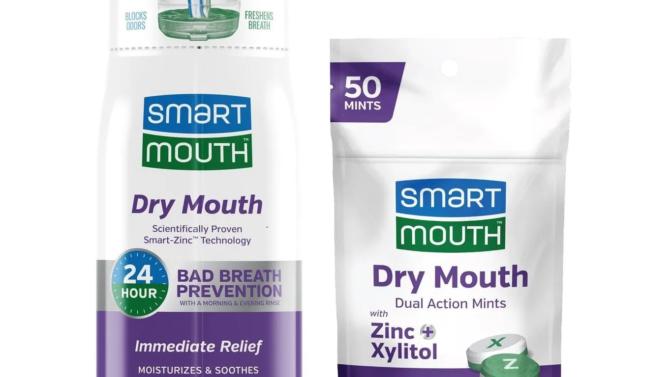 SmartMouth Dry Mouth Mouthwash Mints 4 Fl Oz 2pk