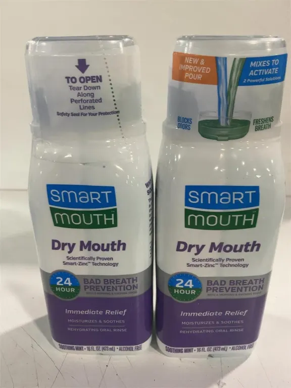 SmartMouth Dry Mouth Oral Rinse 16oz 2pk