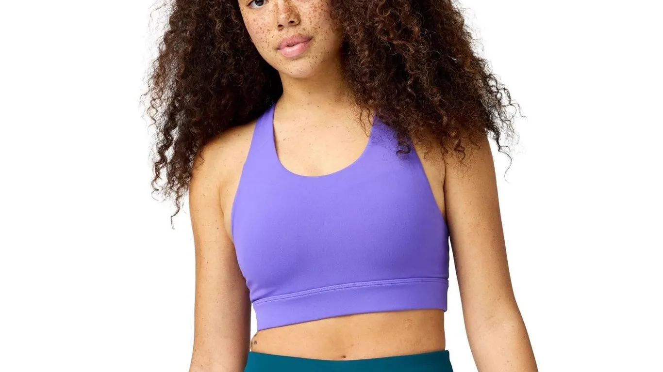 Brooks Luxe Pocket Sports Bra Violet Size Small