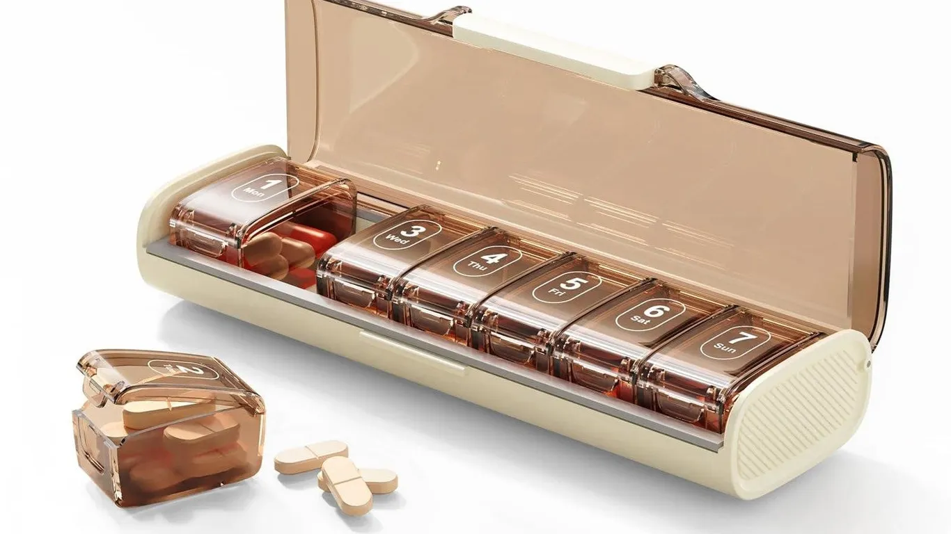 Zhiyes 7-Day Portable Pill Organizer Case