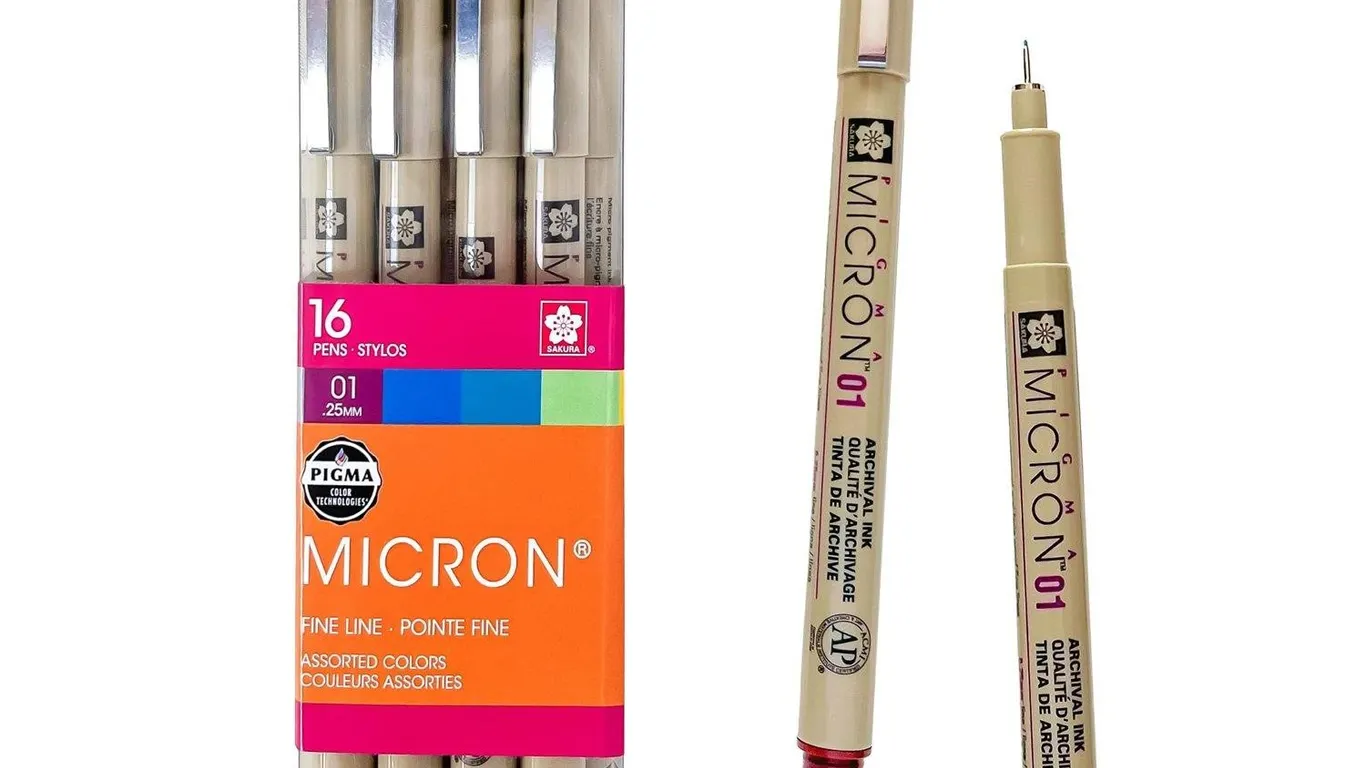 Sakura Pigma Micron Fineliner Pens 01 Point 16pk