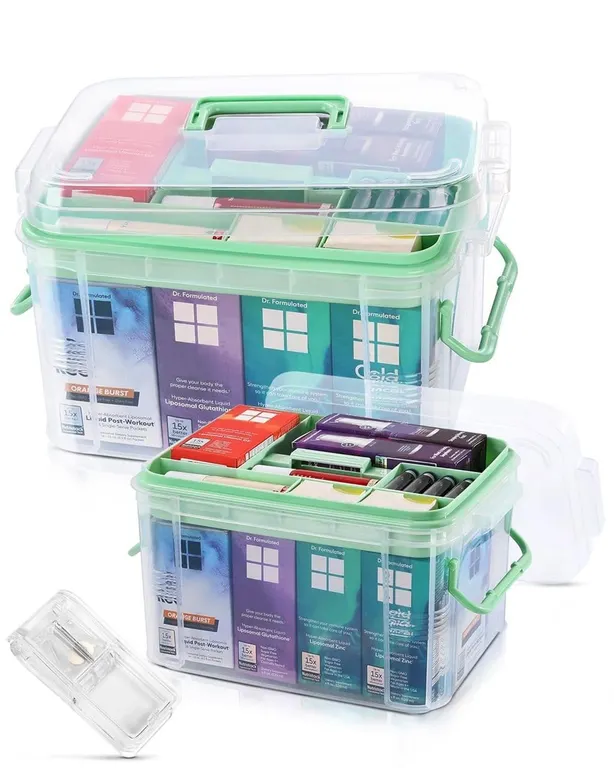 Medicine Organizer Storage Box Set 2pk