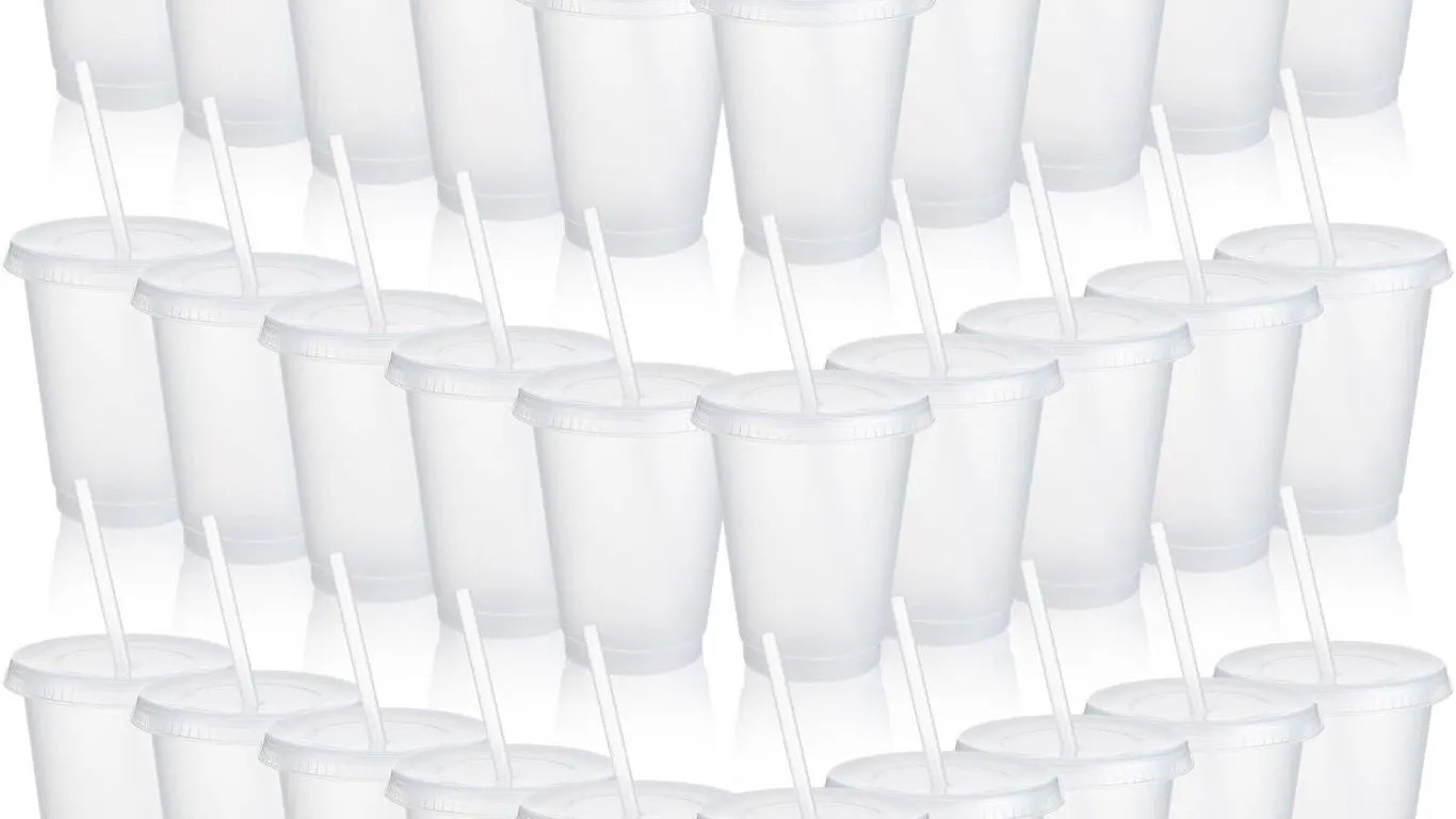Sieral 16 oz Reusable Tumblers With Lids 30pk