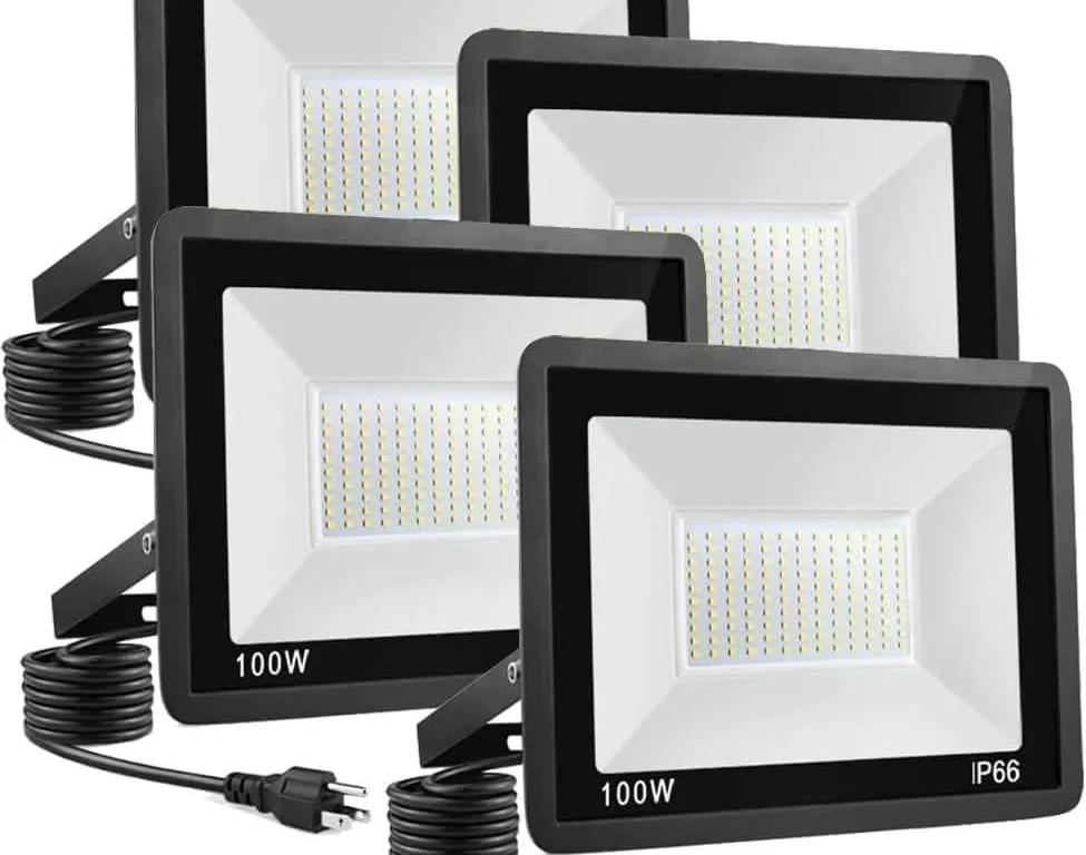 Zhoulamp 100W LED Flood Lights 4pk
