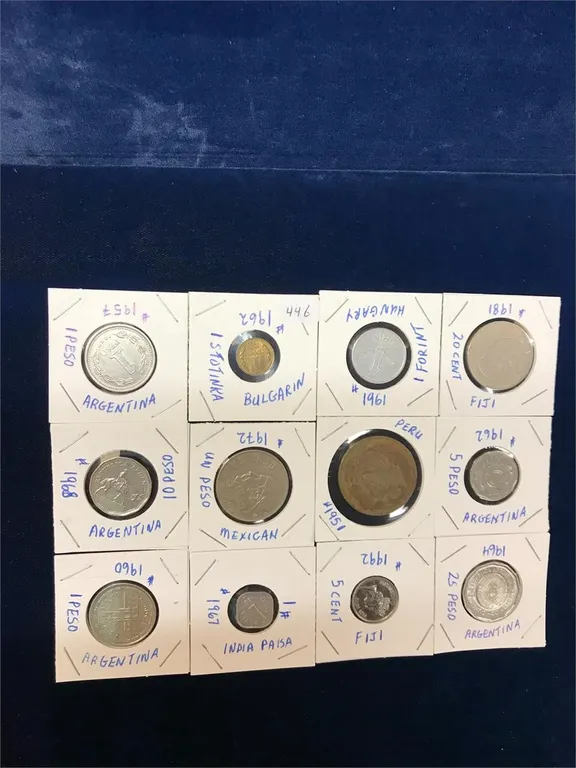 12 Foreign Coins