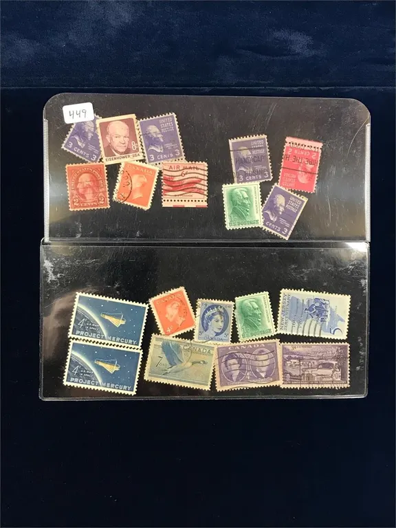 2 envelopes of assorted stamps. USA and Canadian