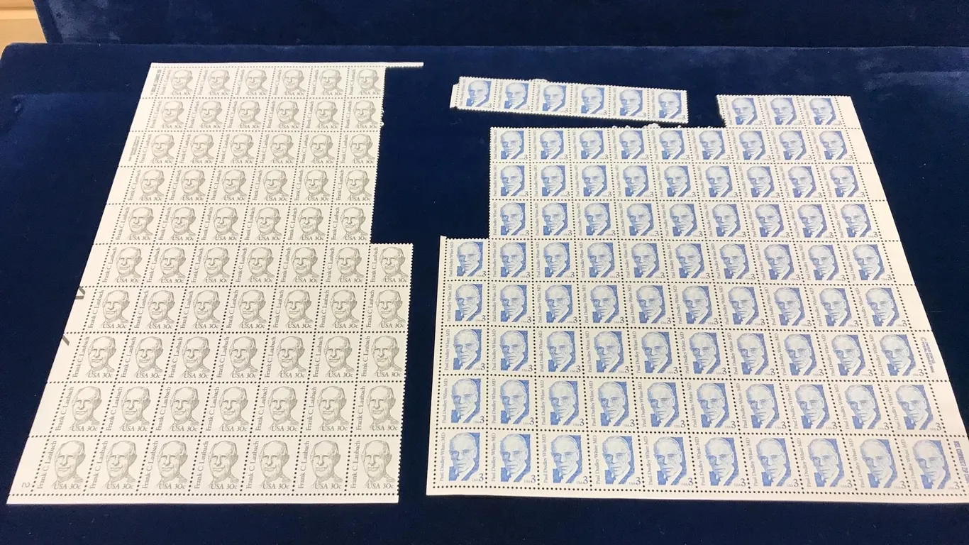 2 sheets of USA stamps 30 cents and 3 cents