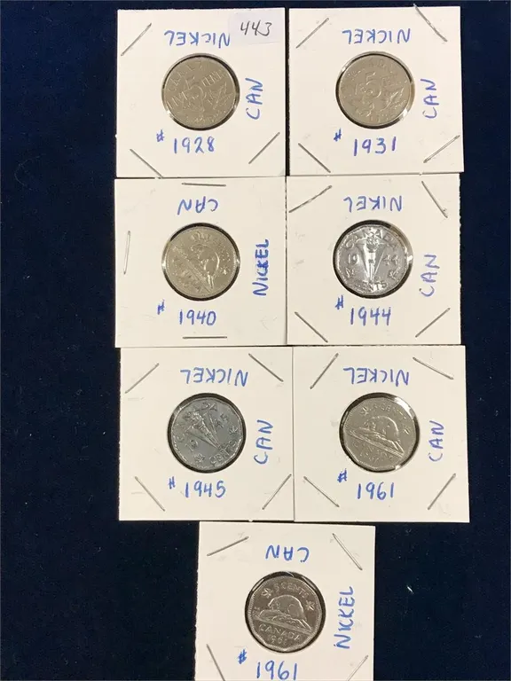 7 Canadian Nickels