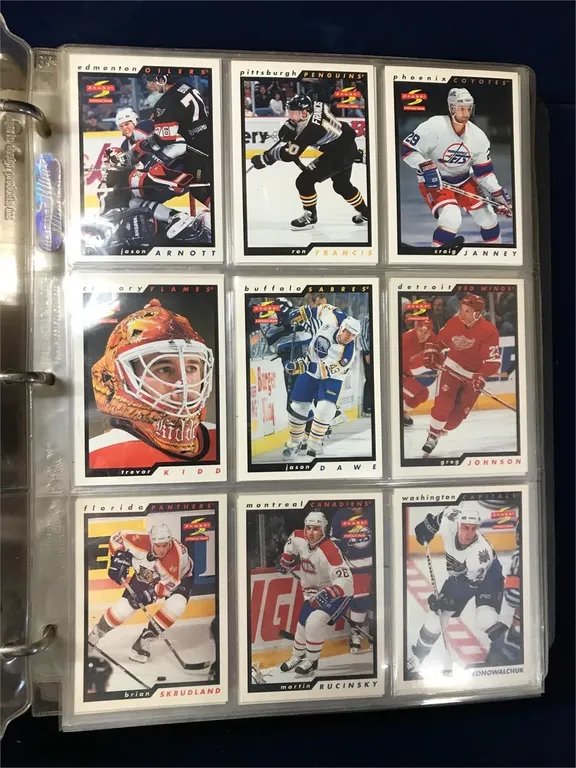 Binder of Hockey and a few Baseball Cards