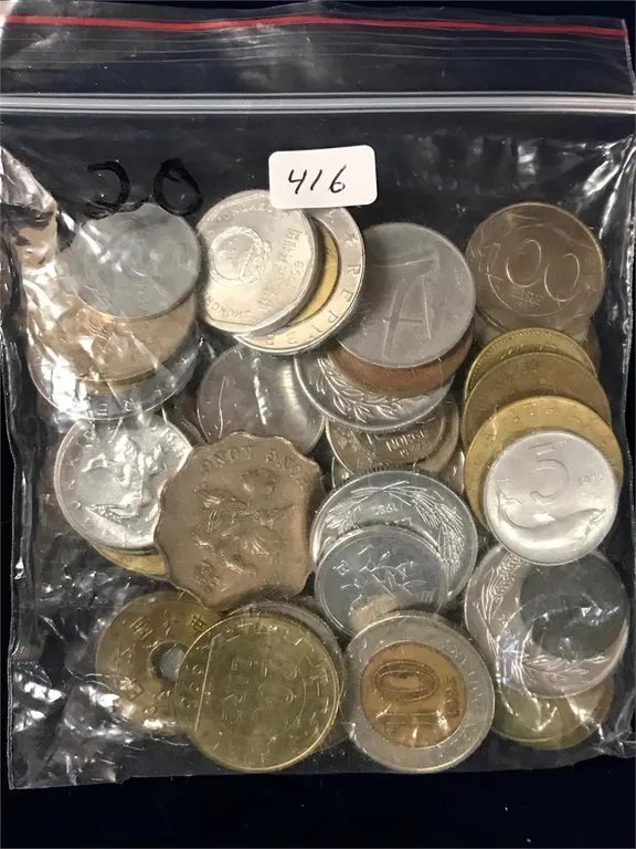 50 Foreign Coins Assorted