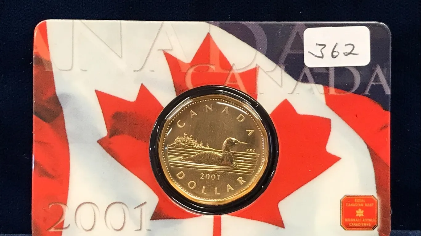 2001 Loonie Coin Card