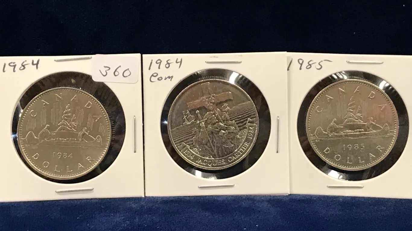1984, 84 Com, 85 Canadian Dollar Coins