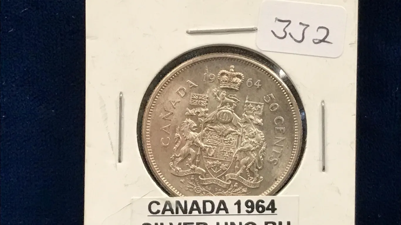 1964 Canadian Silver 50 Cent Piece