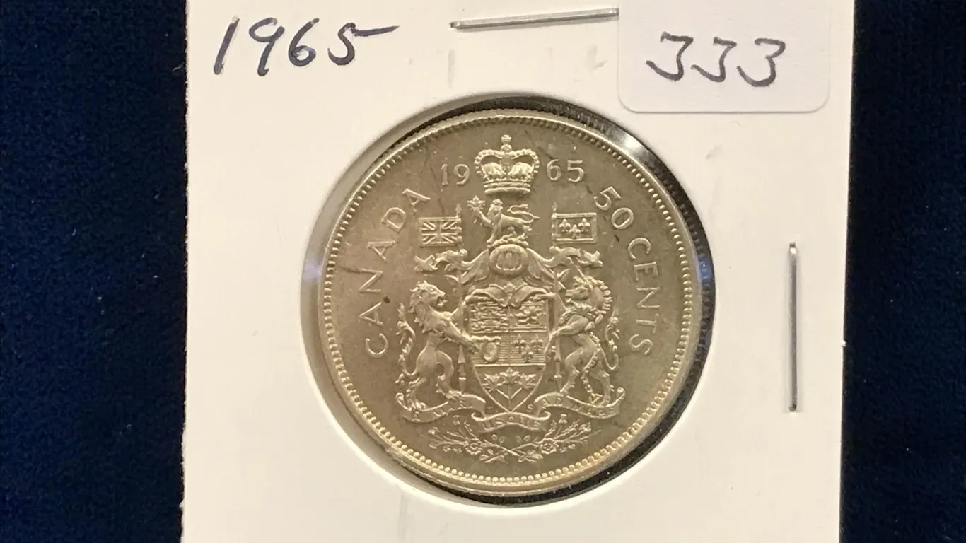 1965 Canadian Silver 50 Cent Piece