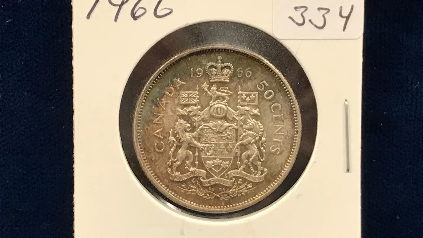 1966 Canadian Silver 50 Cent Piece