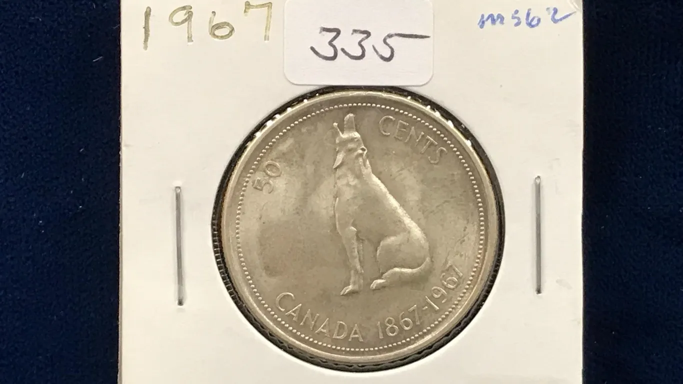 1967 Canadian Silver 50 Cent Piece
