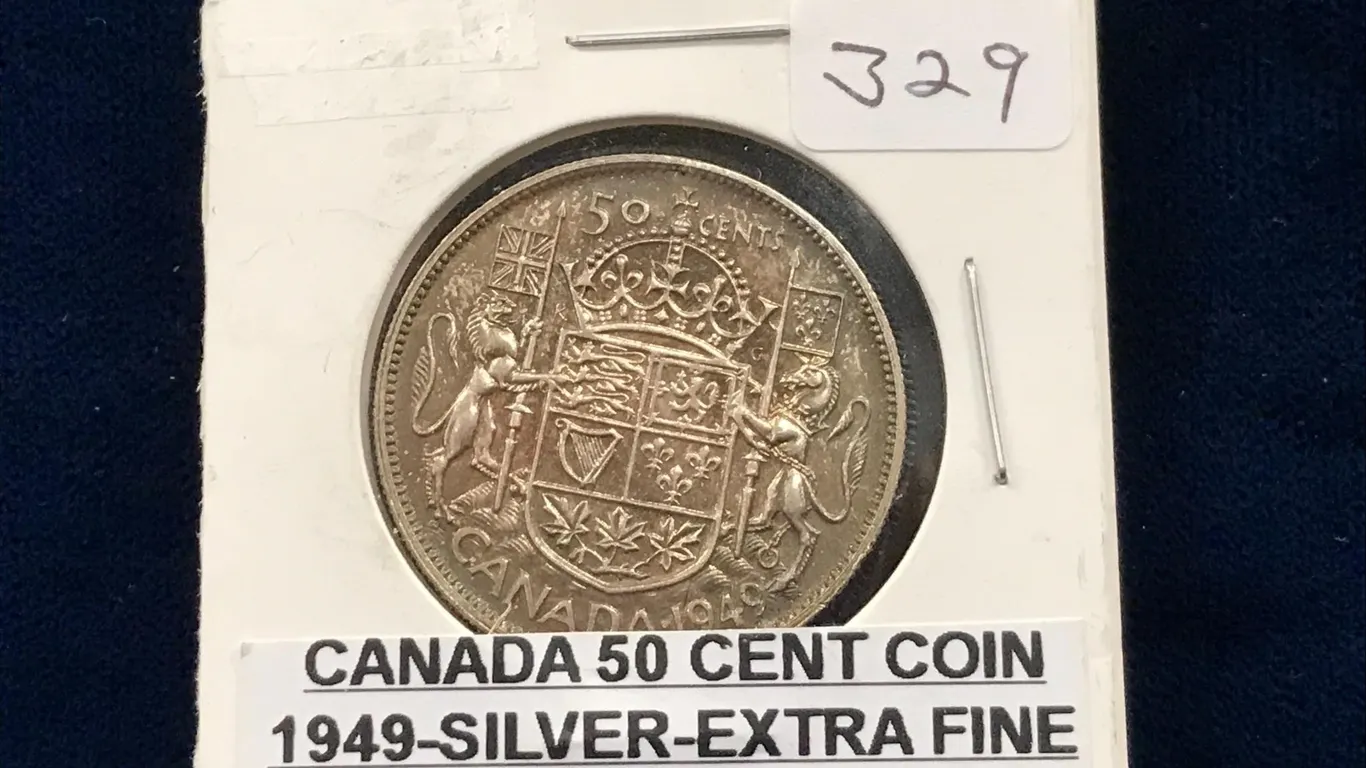 1949 Canadian Silver 50 Cent Piece