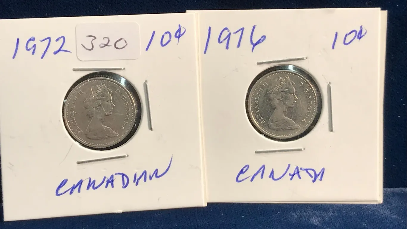 1973 & 76 Canadian Dimes