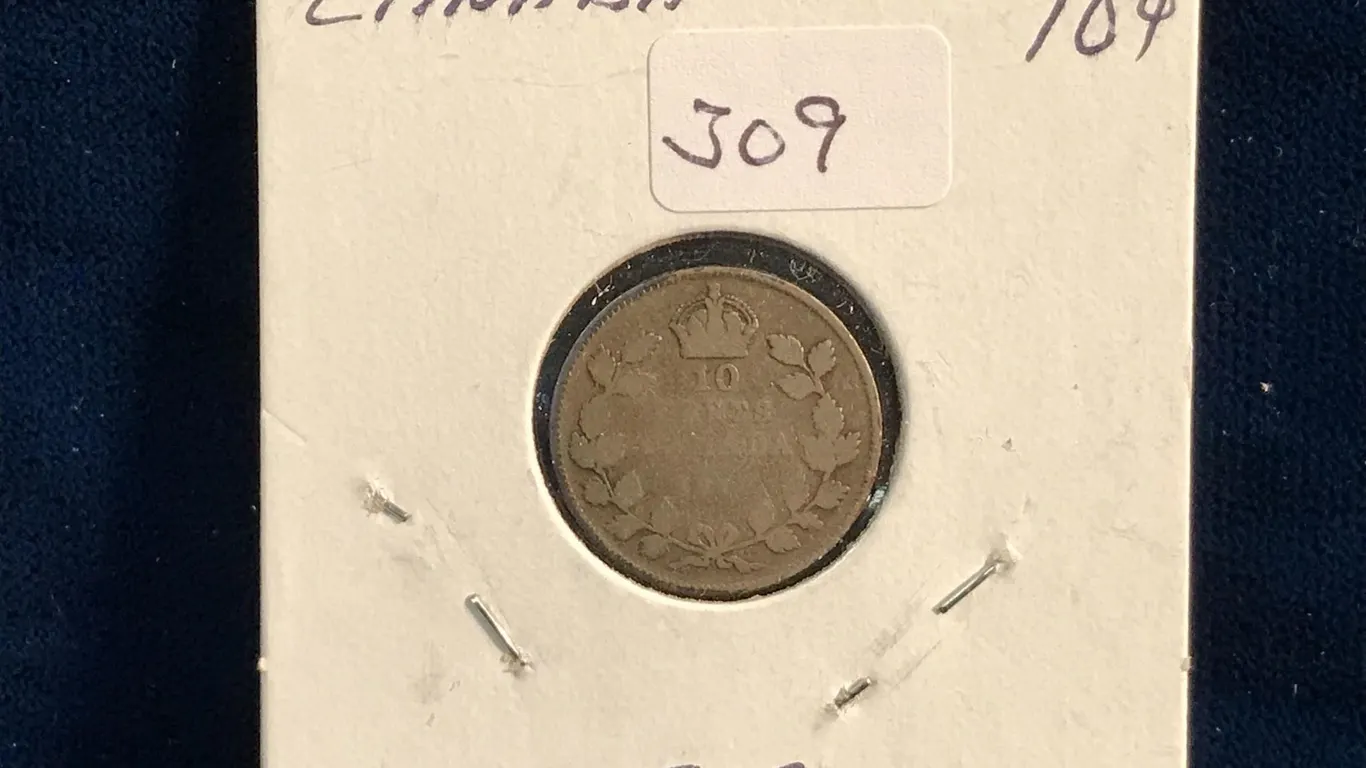1917 Canadian Silver 10 Cent Piece