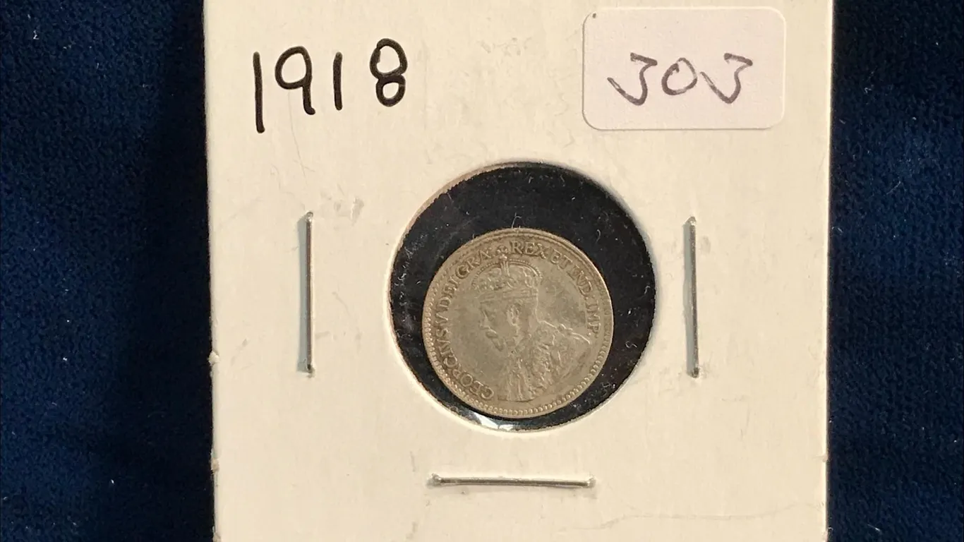 1918 Canadian Silver 5 Cent Piece
