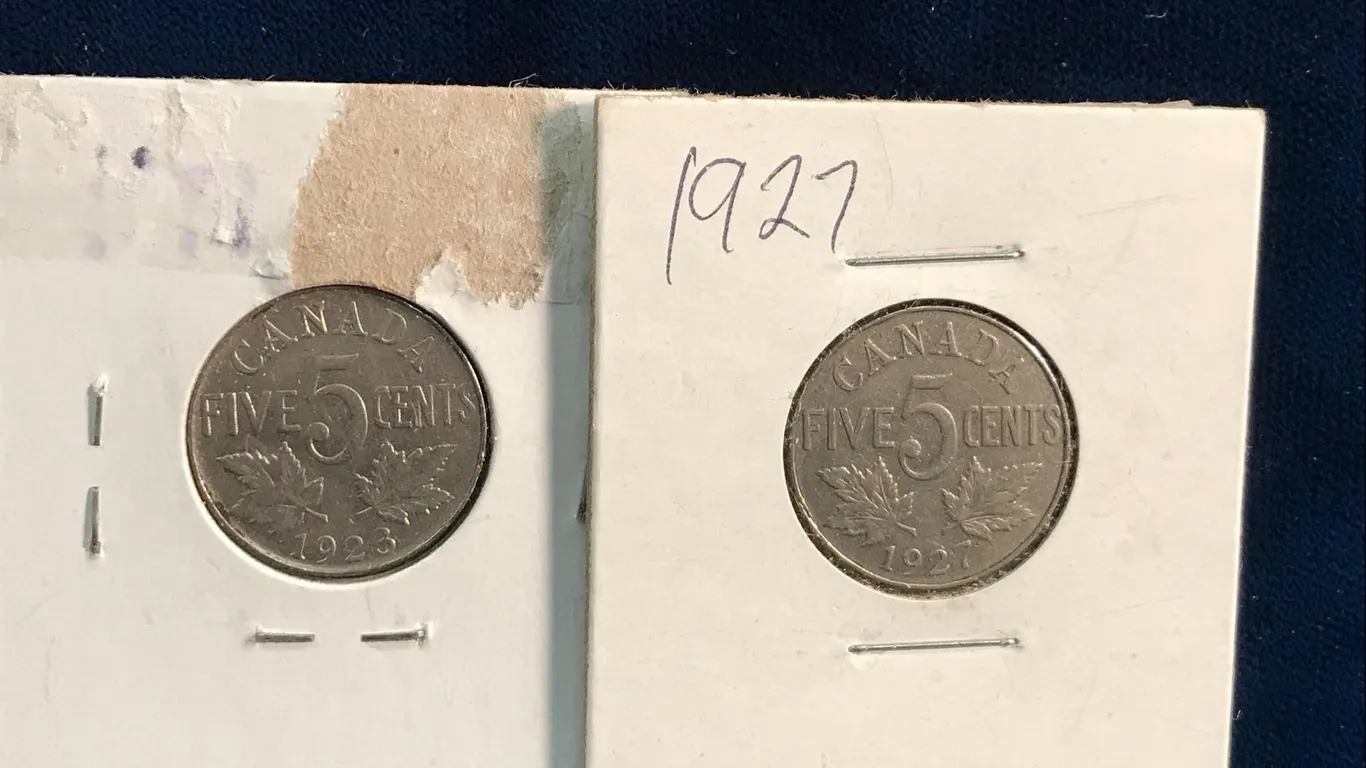 1923 & 1927 Canadian Nickels