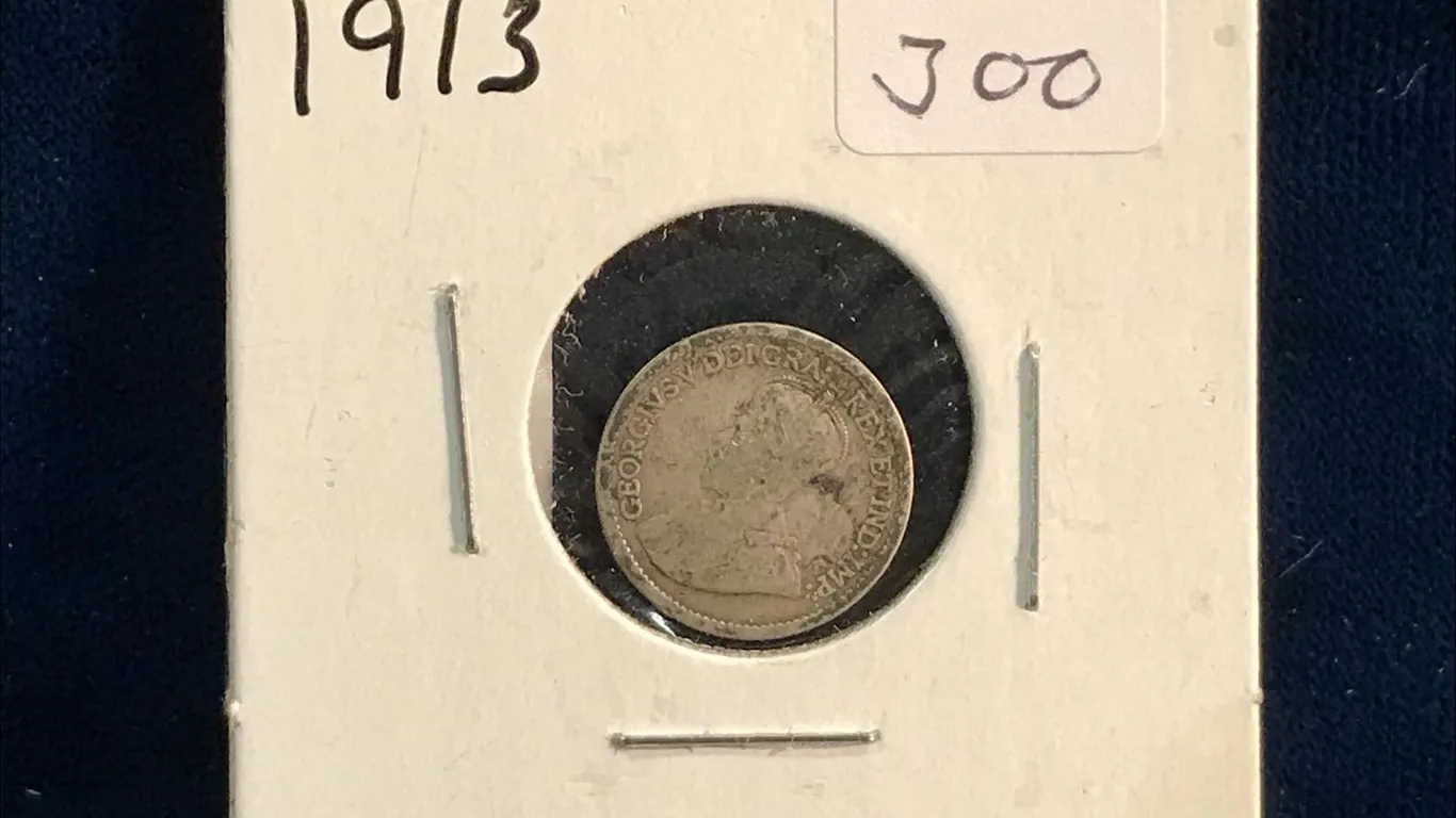 1913 Canadian Silver 5 Cent Piece