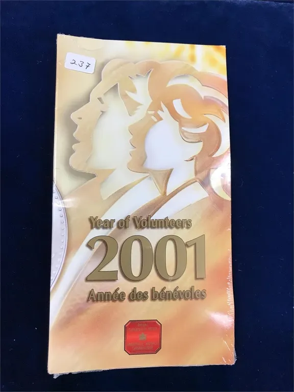 2001 Unc Volunteers Silver 10 Cent Piece. Unopened