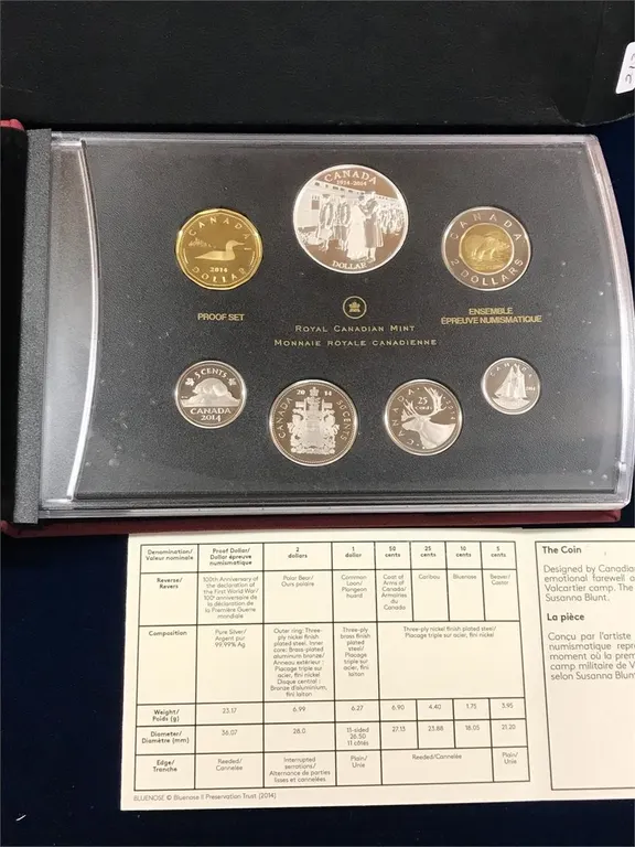 2014 Proof Silver Dollar Coin Set