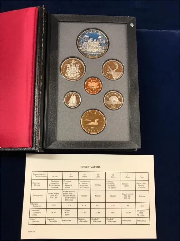 1989 Proof Double Dollar Coin Set
