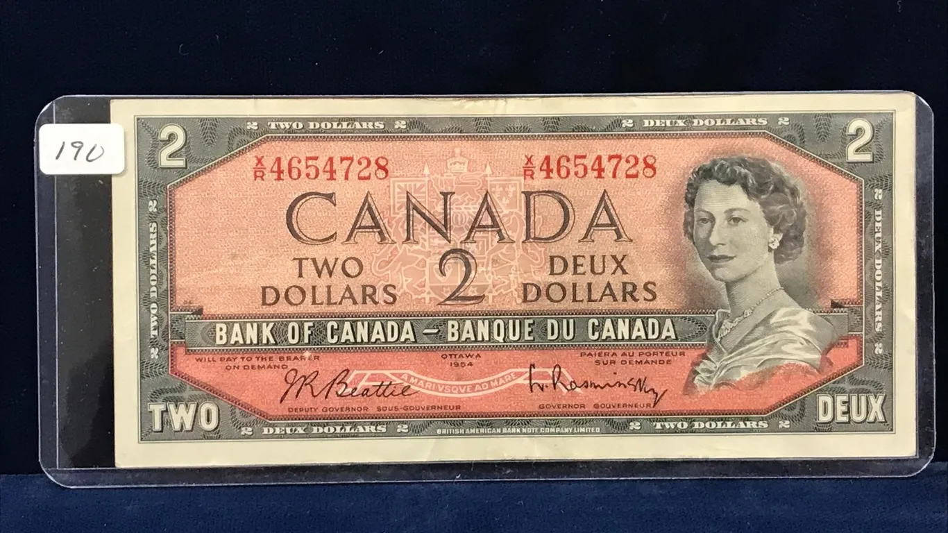 1954 Can $2 Bank Note