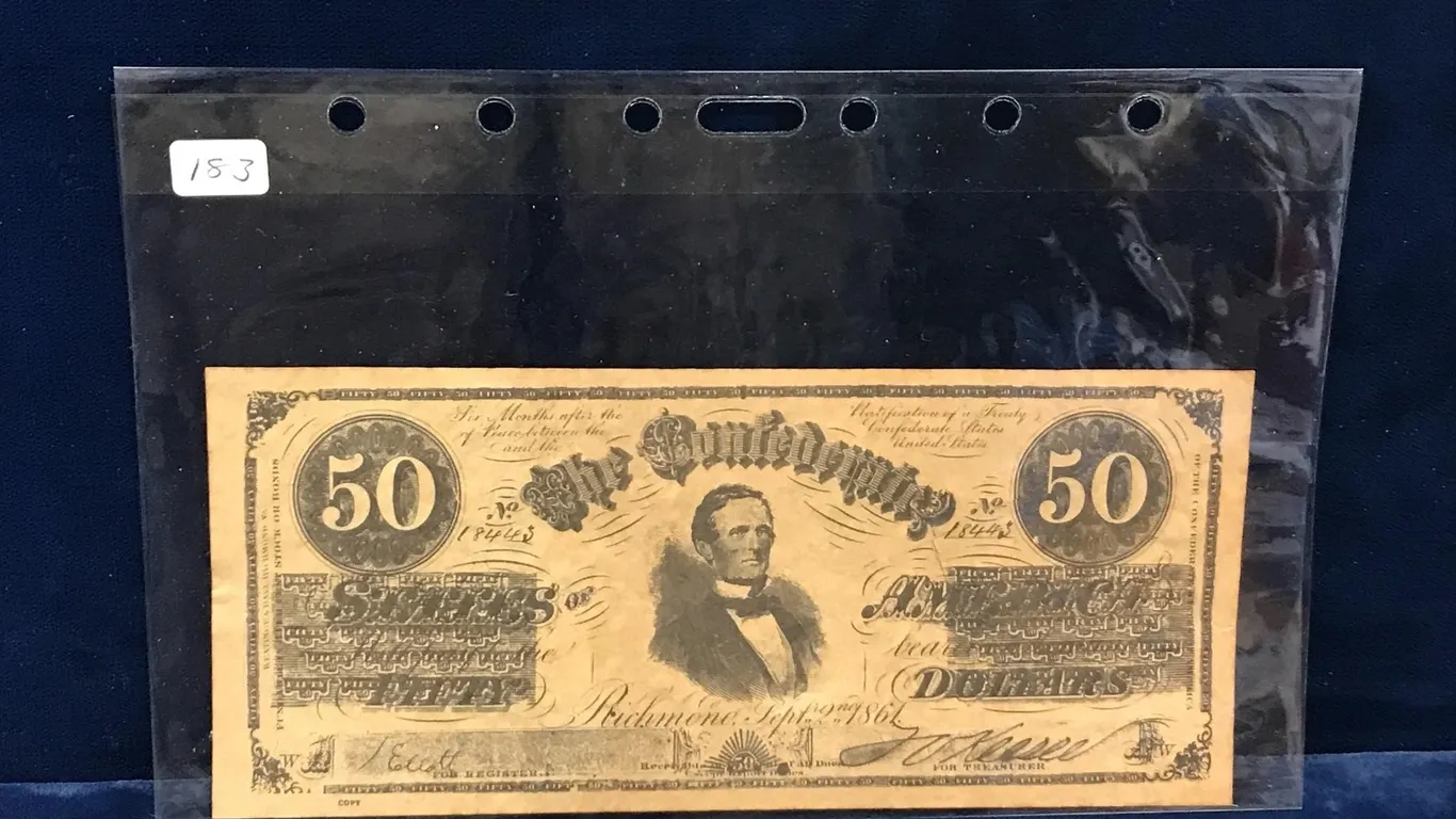 $50 The Confederate Bank note - replica