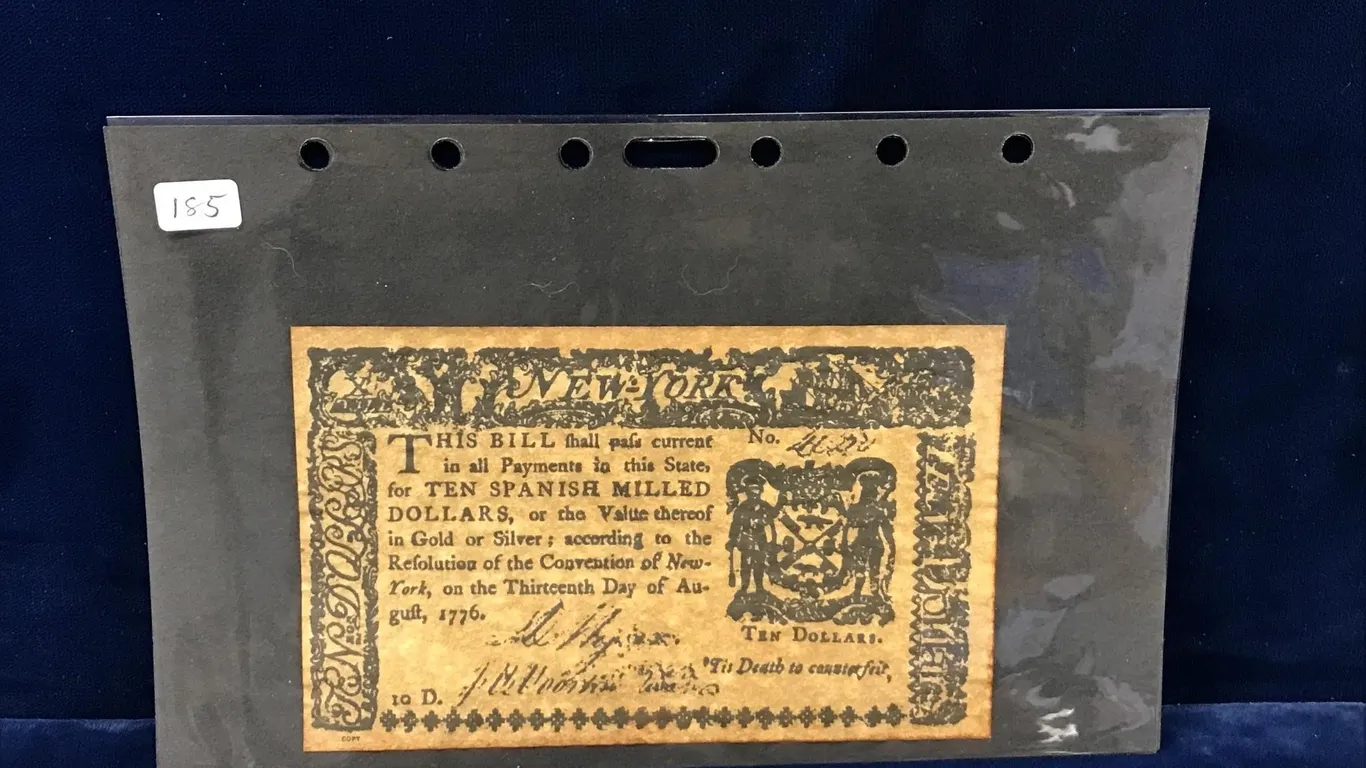 $10 New York Bank Note - replica