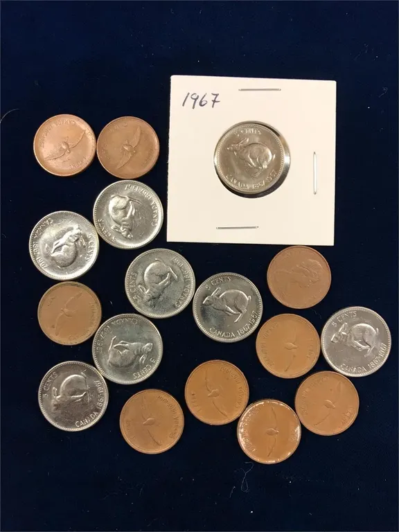 1967 Canadian Commemorative Pennies & Nickels