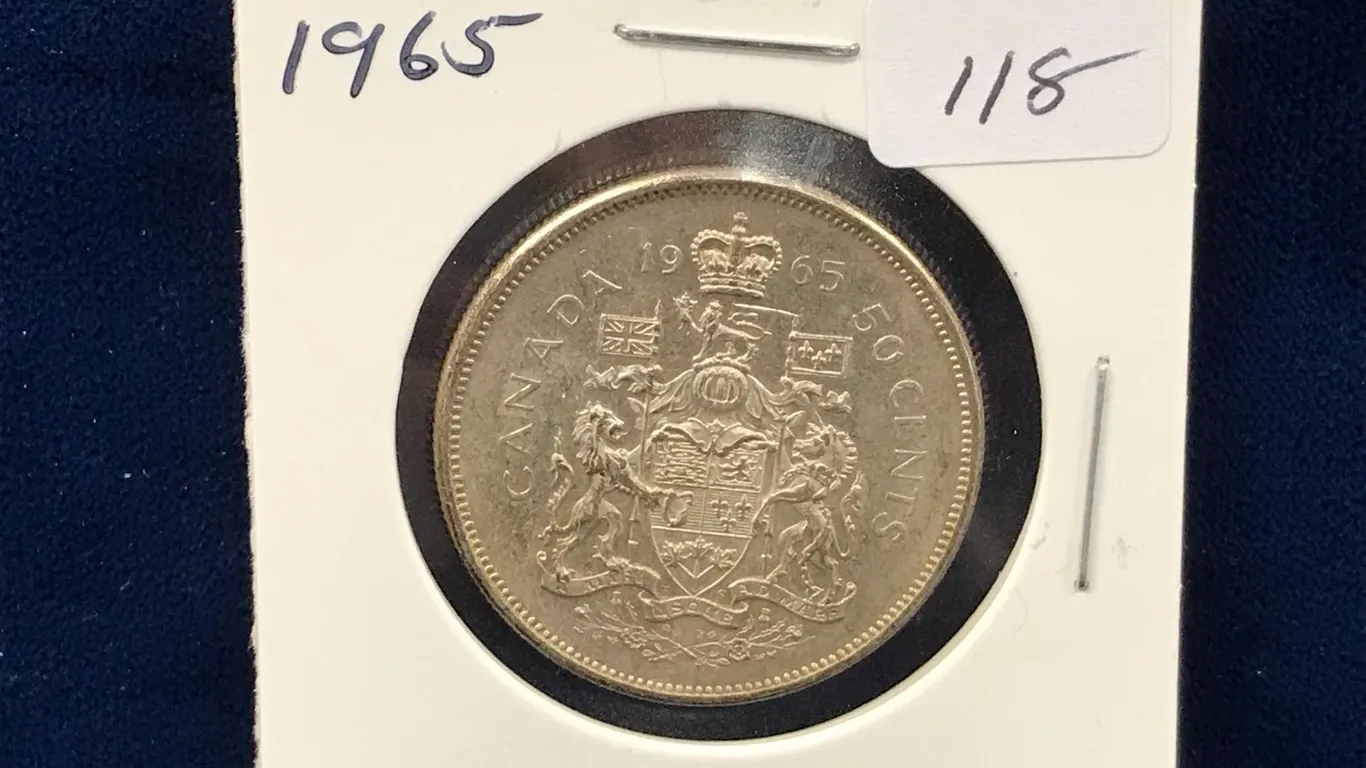 1965 Can Silver 50 cent piece